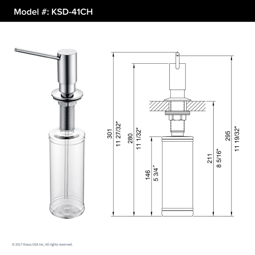 Дозатор миючого засобу KSD-41CH Kraus-foto4