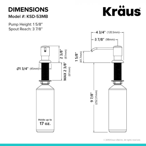 Дозатор миючого засобу KSD-53MB Kraus-foto3