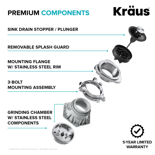 Подрібнювач харчових відходів KWD210-75MGR Kraus-foto10