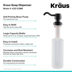 Дозатор миючого засобу MYLO KSD-52MB Kraus-foto6