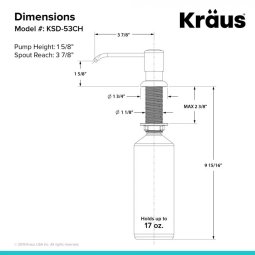 Дозатор миючого засобу KSD-53CH Kraus-foto2