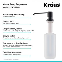 Дозатор миючого засобу KSD-53MB Kraus-foto5