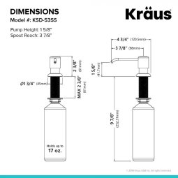 Дозатор миючого засобу KSD-53SFS Kraus-foto2