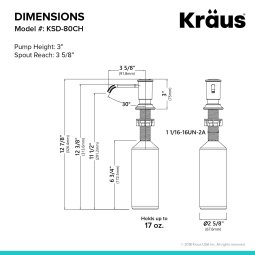 Дозатор миючого засобу KSD-80CH Kraus-foto4