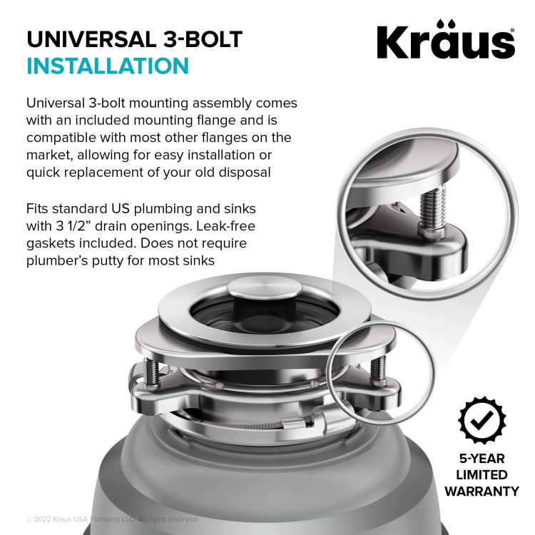 Подрібнювач харчових відходів KWD210-75MGR Kraus