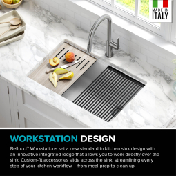 Кухонна мийка нижнього монтажу з композитного граніту BELLUCCI WORKSTATION KRAUS KGUW1-33WH-foto6