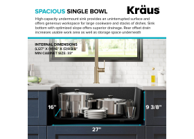 Кухонна мийка нижнього монтажу з композитного граніту BELLUCCI WORKSTATION KRAUS KGUW2-33MBL-foto6