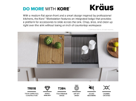 Кухонна мийка Kore KWF410-30 з переднім фартуком нижнього монтажу, WORKSTATION-foto7