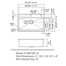 Кухонна мийка Kore KWT300-32 верхнього та нижнього монтажу, WORKSTATION-foto8