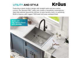 Кухонна мийка (постірочна) STANDART PRO верхнього та нижнього монтажу, KHT301-22L-foto3