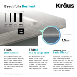 Мийка кухонна стальна KHU100-26 STANDART PRO™ Kraus-foto5