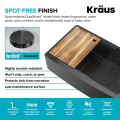 Кухонна мийка Kore KWF210-33/PGM WORKSTATION з переднім фартуком нижнього монтажу, покриття PVD