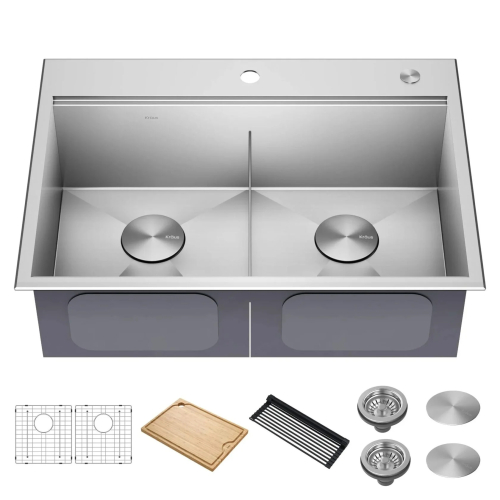 Кухонна мийка Kore KWT302-30 верхнього та нижнього монтажу, WORKSTATION-foto2
