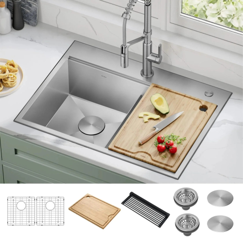 Кухонна мийка Kore KWT302-30 верхнього та нижнього монтажу, WORKSTATION-foto4