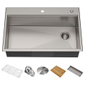 Кухонна мийка Kore KWT310-33 верхнього та нижнього монтажу, WORKSTATION