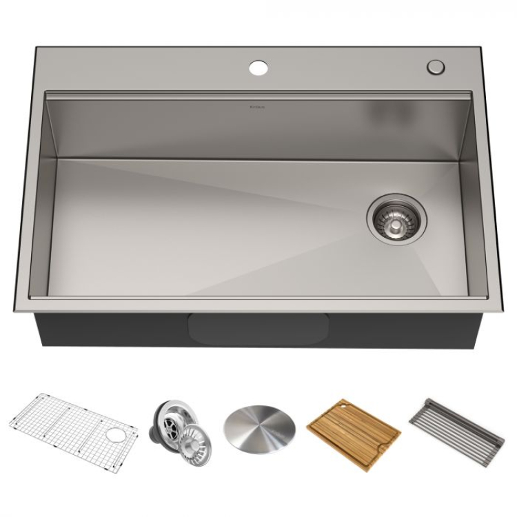 Кухонна мийка Kore KWT310-33 верхнього та нижнього монтажу, WORKSTATION