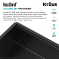 Кухонна мийка Kore KWT310-33/PGM верхнього та нижнього монтажу с PVD покриттям, WORKSTATION