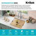 Кухонна мийка Kore KWU111-21 нижнього монтажу, WORKSTATION