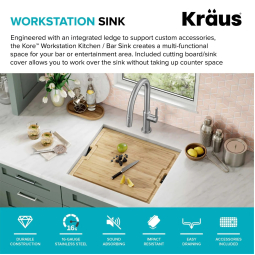 Кухонна мийка Kore KWU111-21 нижнього монтажу, WORKSTATION-foto6