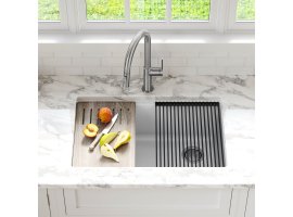 Кухонна мийка нижнього монтажу з композитного граніту BELLUCCI WORKSTATION KRAUS KGUW1-33WH-foto12