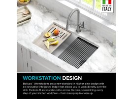 Кухонна мийка нижнього монтажу з композитного граніту BELLUCCI WORKSTATION KRAUS KGUW1-33WH-foto13