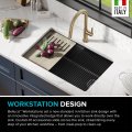 Кухонна мийка нижнього монтажу з композитного граніту BELLUCCI WORKSTATION KRAUS KGUW2-33MBL