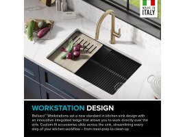 Кухонна мийка нижнього монтажу з композитного граніту BELLUCCI WORKSTATION KRAUS KGUW2-33MBL-foto2