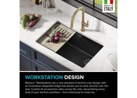 Кухонна мийка нижнього монтажу з композитного граніту BELLUCCI WORKSTATION KRAUS KGUW2-33MBL-foto10