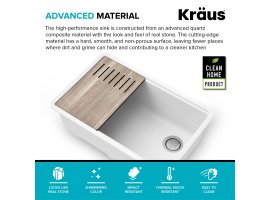 Кухонна мийка нижнього монтажу з композитного граніту BELLUCCI WORKSTATION KRAUS KGUW1-33WH-foto5