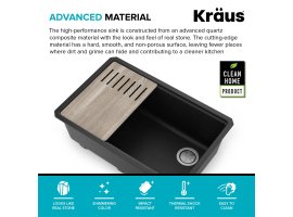 Кухонна мийка нижнього монтажу з композитного граніту BELLUCCI WORKSTATION KRAUS KGUW2-33MBL-foto5