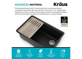 Кухонна мийка нижнього монтажу з композитного граніту BELLUCCI WORKSTATION KRAUS KGUW2-33MBL-foto7