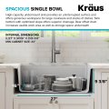 Кухонна мийка нижнього монтажу з композитного граніту BELLUCCI WORKSTATION KRAUS KGUW1-33WH