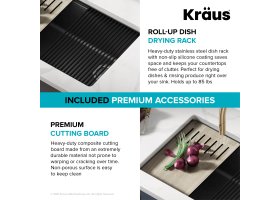 Кухонна мийка нижнього монтажу з композитного граніту BELLUCCI WORKSTATION KRAUS KGUW2-33MBL-foto8