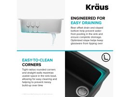 Кухонна мийка нижнього монтажу з композитного граніту BELLUCCI WORKSTATION KRAUS KGUW2-33MBL-foto7