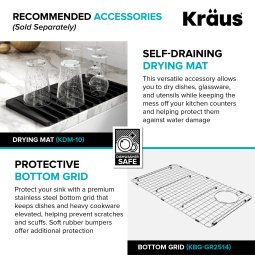 Кухонна мийка нижнього монтажу з композитного граніту BELLUCCI WORKSTATION KRAUS KGUW2-33MBL-foto8