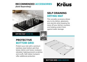 Кухонна мийка нижнього монтажу з композитного граніту BELLUCCI WORKSTATION KRAUS KGUW2-33MBL-foto12