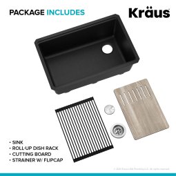 Кухонна мийка нижнього монтажу з композитного граніту BELLUCCI WORKSTATION KRAUS KGUW2-33MBL-foto17