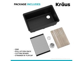 Кухонна мийка нижнього монтажу з композитного граніту BELLUCCI WORKSTATION KRAUS KGUW2-33MBL-foto17