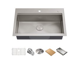 Кухонна мийка Kore KWT300-32 верхнього та нижнього монтажу, WORKSTATION-foto2