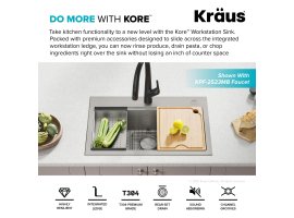 Кухонна мийка Kore KWT300-32 верхнього та нижнього монтажу, WORKSTATION-foto8