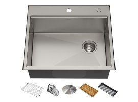Кухонна мийка Kore KWT311-25 верхнього та нижнього монтажу, WORKSTATION-foto2
