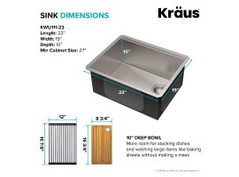 Кухонна мийка KWU111-23 нижнього монтажу, WORKSTATION-foto14
