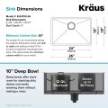 Мийка кухонна стальна KHU100-26 STANDART PRO™ Kraus