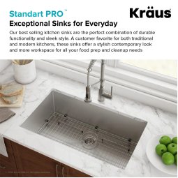 Мийка кухонна стальна KHU100-26 STANDART PRO™ Kraus-foto4