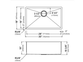 Мийка кухонна стальна PRECISION™, KHU100-30-foto6