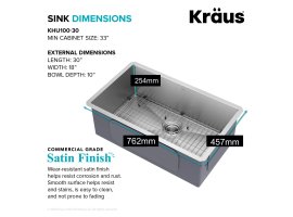 Мийка кухонна стальна PRECISION™, KHU100-30-foto2
