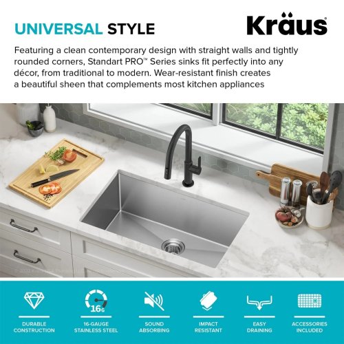 Мийка кухонна стальна PRECISION™, KHU100-30-foto4