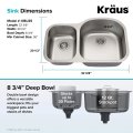 Мийка кухонна стальна KBU25 Kraus