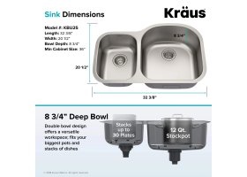 Мийка кухонна стальна KBU25 Kraus-foto5
