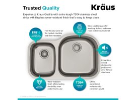 Мийка кухонна стальна KBU25 Kraus-foto5